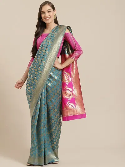 Alluring Art Silk Saree with Blouse piece 