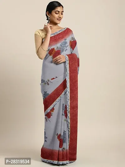 Shavya Printed Bollywood Georgette Saree (Purple)-thumb0