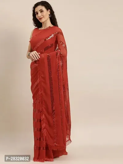 Shavya Embellished Bollywood Georgette Saree (Red)