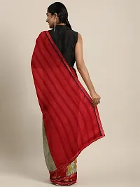 Shavya Printed Bollywood Georgette Saree (Red)-thumb1