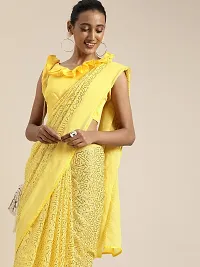 Shavya Embellished Bollywood Georgette Saree (Yellow)-thumb1