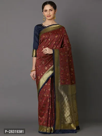 SHAVYA Self DesignWoven Banarasi Saree For Women Multicolor Color