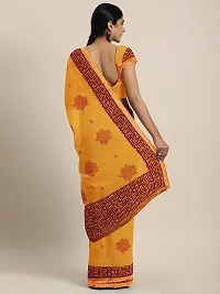 Shavya Printed, Embellished Bollywood Georgette Saree (Yellow)-thumb1