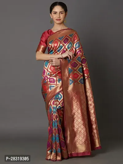 SHAVYA Embellished Banarasi Saree For Women Multicolor Color