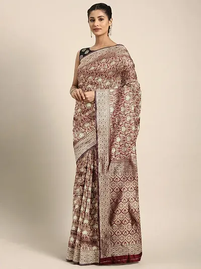 Hot Selling Silk Blend Saree with Blouse piece 