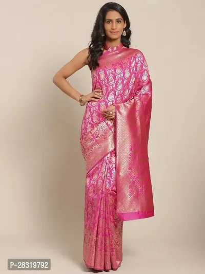 Classic Art Silk Saree with Blouse Piece for Women-thumb0