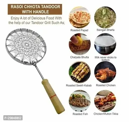 Mini Tandoor Gas Roaster Grill Jali for Home Kitchen Barbeque Net-thumb0