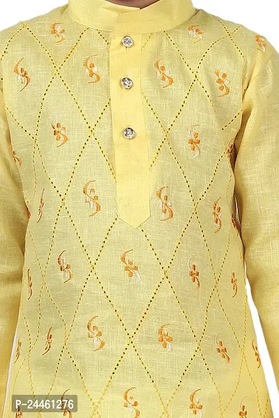 Stylish Fancy Designer Cotton Kurta With Bottom Wear Set For Kids-thumb4