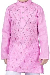 Stylish Fancy Designer Cotton Kurta With Bottom Wear Set For Kids-thumb3