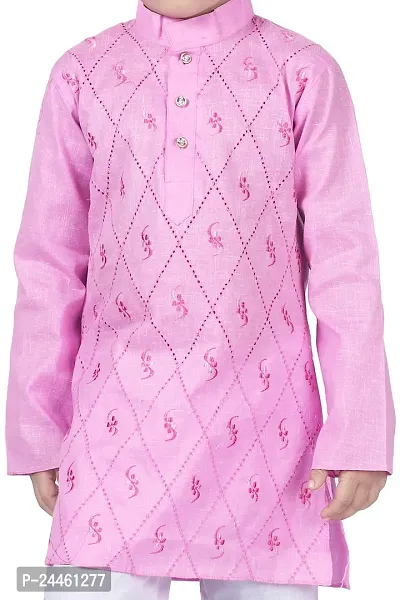 Stylish Fancy Designer Cotton Kurta With Bottom Wear Set For Kids-thumb4