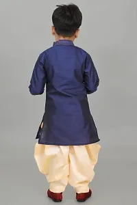 Stylish Fancy Designer Dupion Silk Kurta With Bottom Wear Set For Kids-thumb1