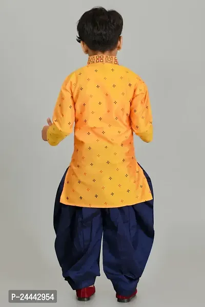 Stylish Fancy Designer Dupion Silk Kurta With Bottom Wear Set For Kids-thumb2