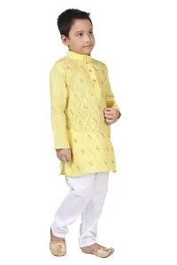 Stylish Fancy Designer Cotton Kurta With Bottom Wear Set For Kids-thumb2