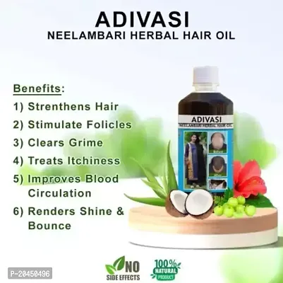 Adivasi Herbal Premium quality hair oil for hair Regrowth Hair Oil (100ML)-thumb2