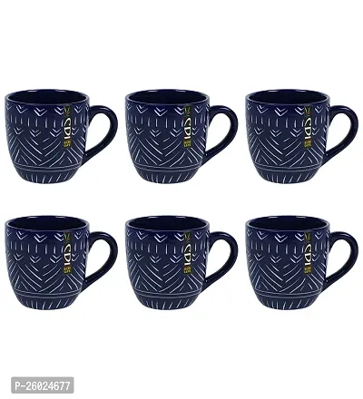 Designed Ceramic Tea Coffee Cups  Mugs Set Of 6-thumb0