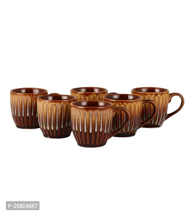 Designed Ceramic Tea Coffee Cups  Mugs Set Of 6