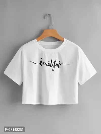 Stylish Fancy Cotton Blend Printed T-Shirts For Women