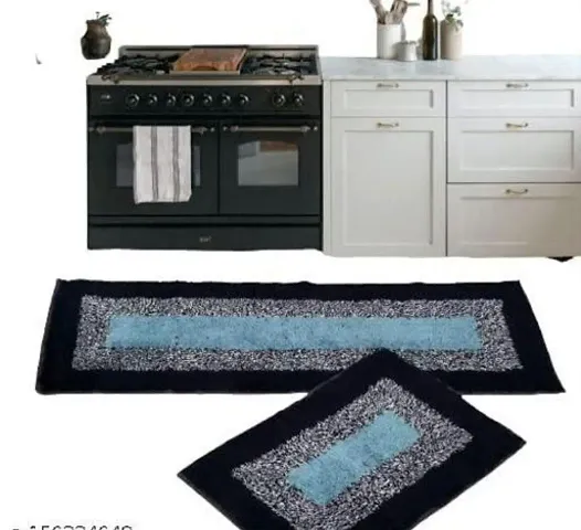 DS? Home Decor Kitchen Floor Mat & Runner with Anti Skid Backing, 16""x24"" and 17""x47"" inch (Mahroon)