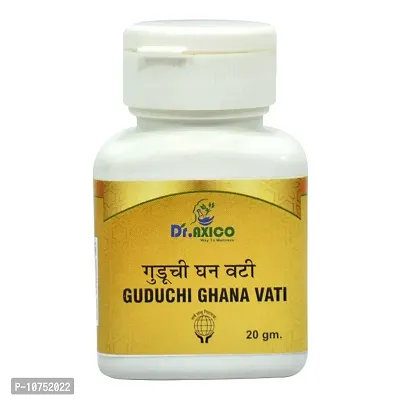 Guduchi Ghana Vati Useful in Fever, Excessive Thrust, Bodyache, Liver Disorders Ayurvedic Supplements - 50 Tablet-thumb0