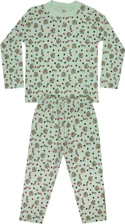 Kids Cotton Printed Top and Bottom Night Suits