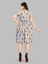 Stylish Crepe Printed Dress For Women-thumb1