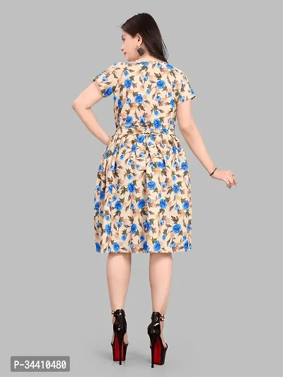 Stylish Crepe Printed Dress For Women-thumb3