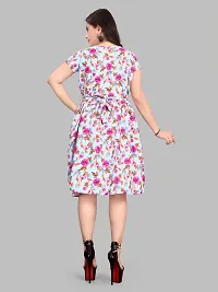 Stylish Crepe Printed Dress For Women-thumb1