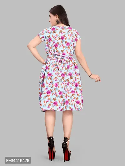 Stylish Crepe Printed Dress For Women-thumb2