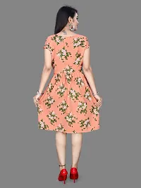 Stylish Crepe Printed Dress For Women-thumb1