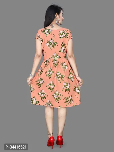 Stylish Crepe Printed Dress For Women-thumb2