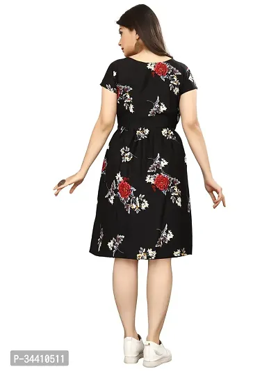 Stylish Crepe Printed Dress For Women-thumb2