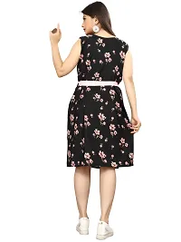 Stylish Crepe Printed Dress For Women-thumb1