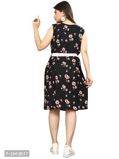 Stylish Crepe Printed Dress For Women-thumb2