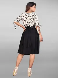 Stylish Crepe Printed Dress For Women-thumb1