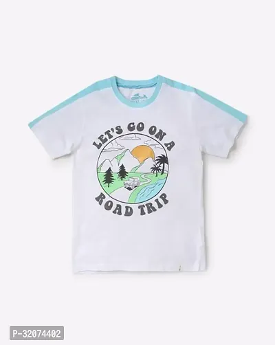 Stylish Cotton Printed T-Shirt For Boys-thumb0