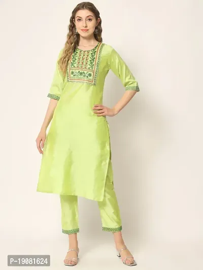 Fancy Satin Silk Kurta Set For Women-thumb0