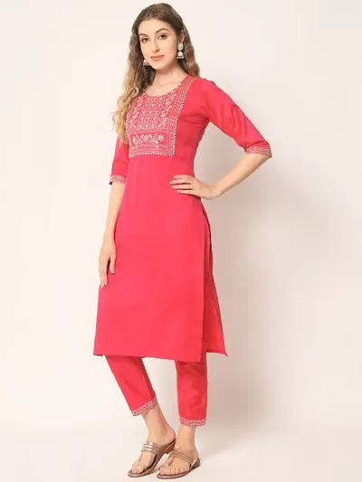 Fancy Satin Silk Kurta Set For Women