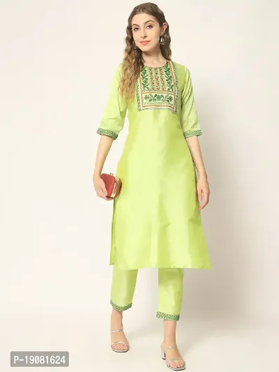 Fancy Satin Silk Kurta Set For Women-thumb2