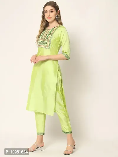 Fancy Satin Silk Kurta Set For Women-thumb4