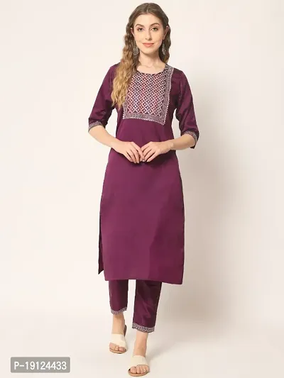 Fancy Satin Silk Kurta Set For Women