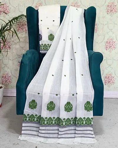 Hot Selling Cotton Saree with Blouse piece 