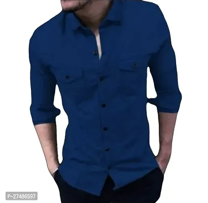 Reliable Cotton Blend Casual Shirts For Men-thumb0