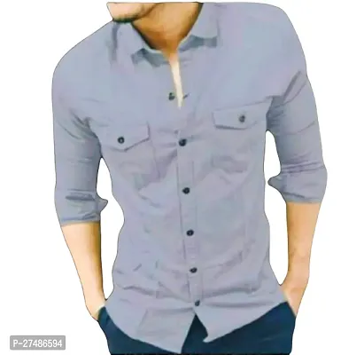 Reliable Cotton Blend Casual Shirts For Men-thumb0