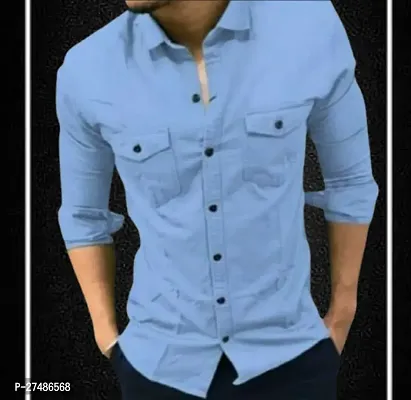Reliable Cotton Blend Casual Shirts For Men-thumb0