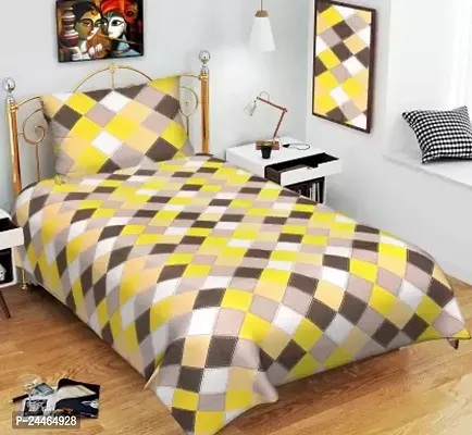 Stylish Best Quality Cotton Single Size 1 Bedsheet with 1 Pillowcover