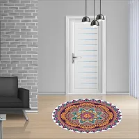 Beautiful Decorative Rangoli Sticker For Puja Room / Holi / Diwali Festivals Home Decoration Self-Adhesive Floor Vinyl Sticker (Size 41x41 CM)-thumb2