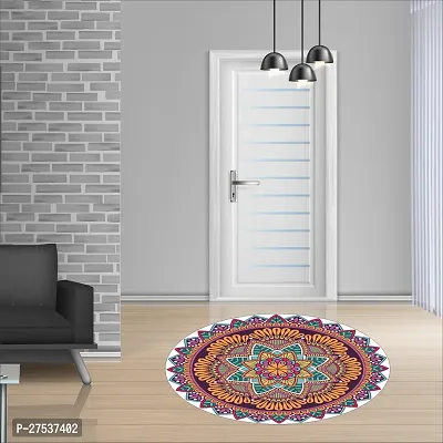 Beautiful Decorative Rangoli Sticker For Puja Room / Holi / Diwali Festivals Home Decoration Self-Adhesive Floor Vinyl Sticker (Size 41x41 CM)-thumb3