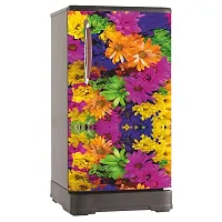 Decorative Single Door, Double Door Self-Adhesive, Waterproof Fridge Sticker/Wallpaper/Poster PVC Vinyl Print (Size 24x49.5 Inch)-thumb2