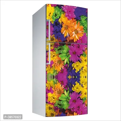 Decorative Single Door, Double Door Self-Adhesive, Waterproof Fridge Sticker/Wallpaper/Poster PVC Vinyl Print (Size 24x49.5 Inch)-thumb5