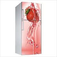 Decorative Single Door, Double Door Self-Adhesive, Waterproof Fridge Sticker/Wallpaper/Poster PVC Vinyl Print (Size 24x49.5 Inch)-thumb3